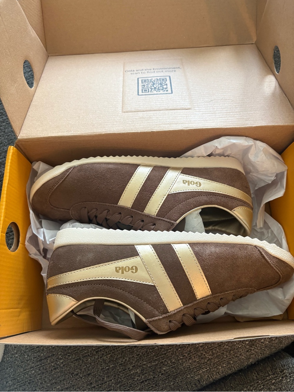 Gola Women’s Brown and Gold Sneakers